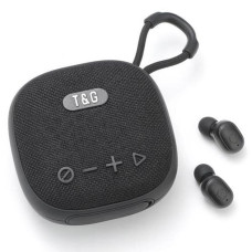 Портативна Bluetooth колонка з навушниками TG813 Black