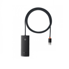 USB-Hub Baseus Lite Series 4-Port USB-A HUB Adapter (USB-A to USB 3.0*4 ) 1m Black 